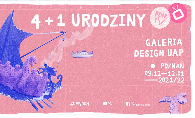 plakat 4+1 urodziny pink tv