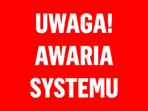 plakat uwaga awaria