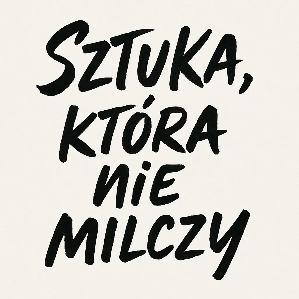 plakat Sztuka, która nie milczy